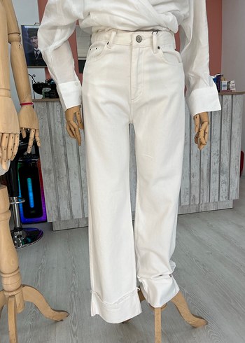 Kırık beyaz jean - Görsel 4