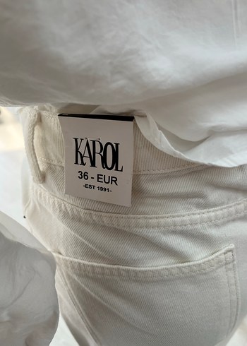 Kırık beyaz jean - Görsel 5