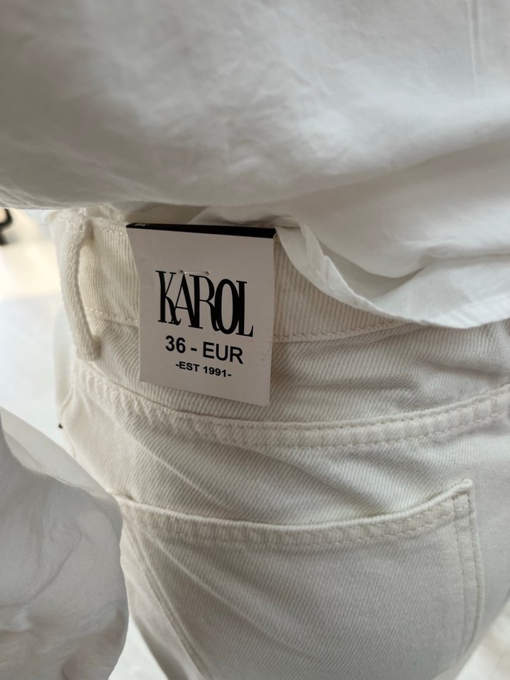 Kırık beyaz jean - Görsel 5