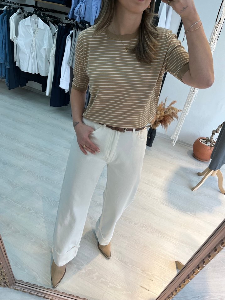 Kırık beyaz jean - Görsel 2