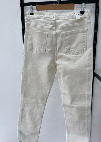 Ekru Regular Fit Denim Kadın Jean - Görsel 3