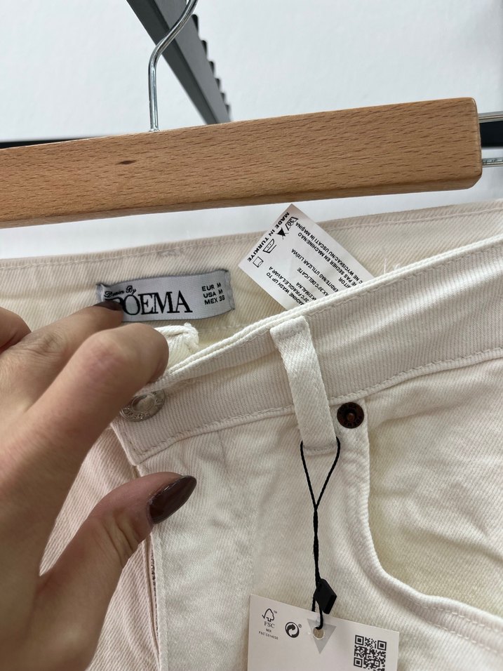 Ekru Regular Fit Denim Kadın Jean - Görsel 2