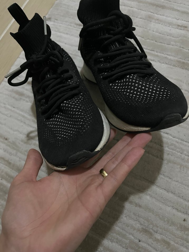 Siyah Bağcıklı Kadın Spor Ayakkabı - Görsel 2