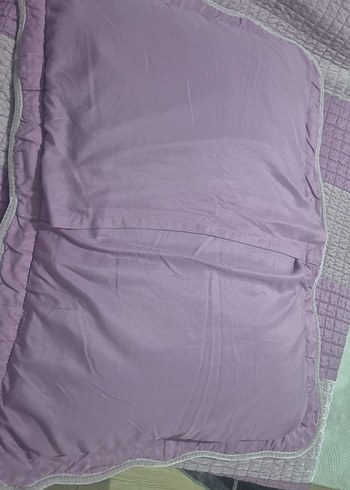 Pastel Mor Düz Yatak Örtüsü çift taraflı - Görsel 5