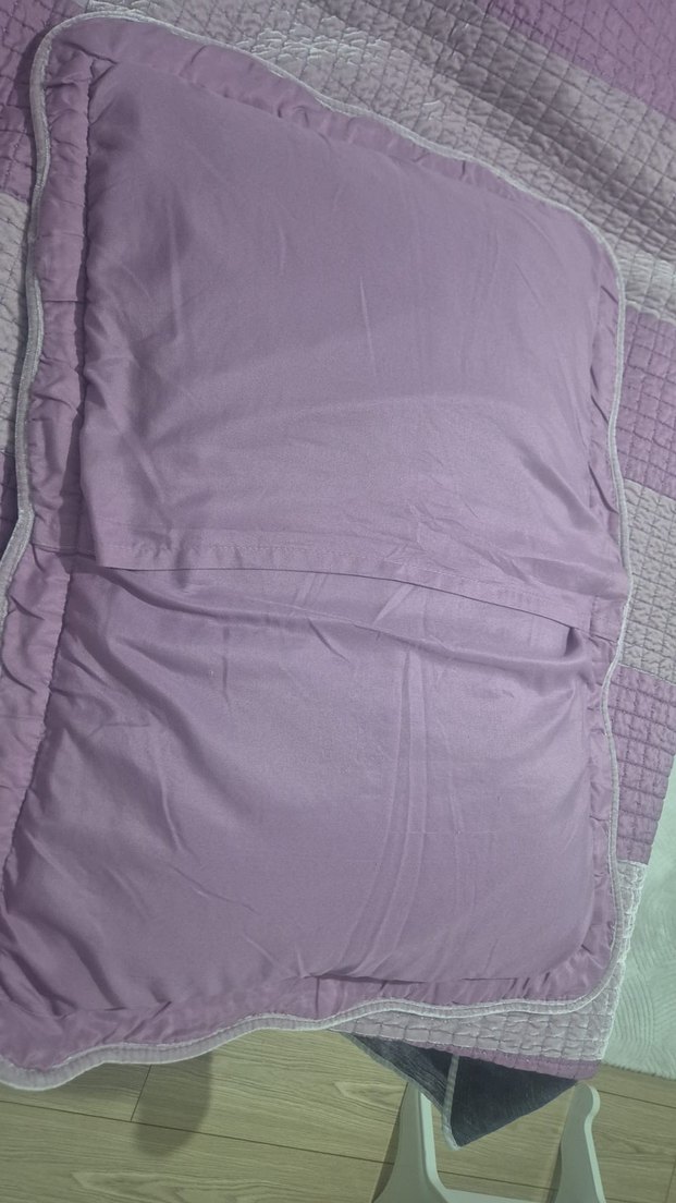 Pastel Mor Düz Yatak Örtüsü çift taraflı - Görsel 5