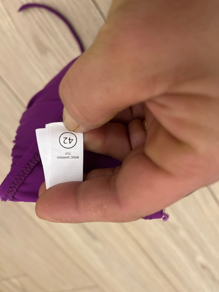 Mor Bağcıklı Bohem Bikini Altı - Görsel 3