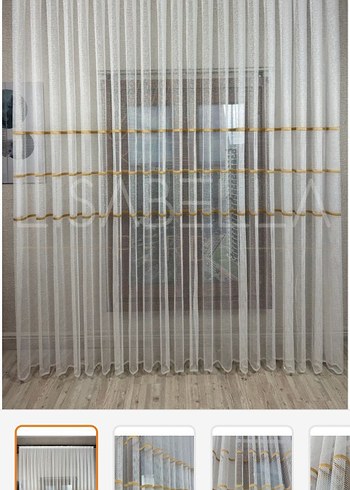 Gold Beyaz tül perde - Görsel 2