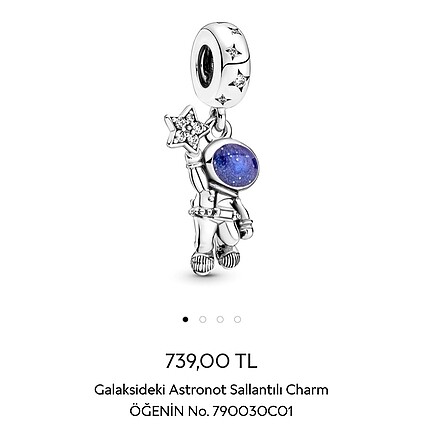 Pandora astronot sallantılı charm