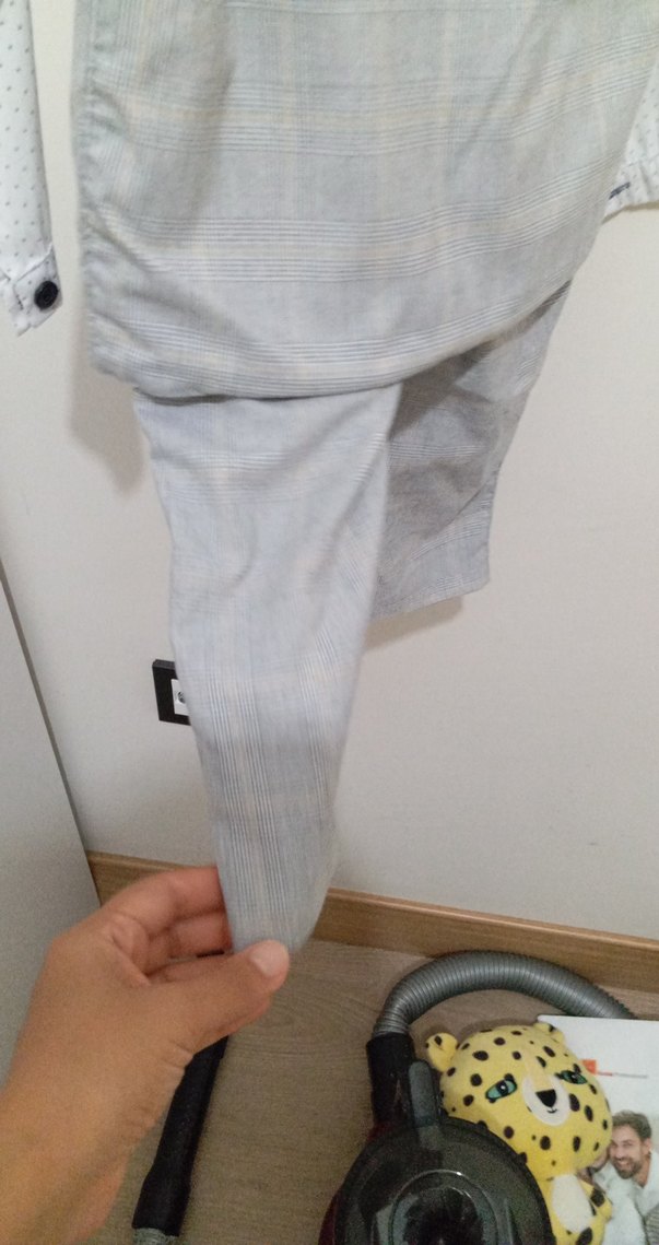 Gri Keten Çocuk Yelekli  takım elbise ekstra body Side varr - Görsel 3