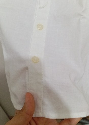 Erkek Çocuk Beyaz Kısa Kollu Pamuklu Gömlek - Görsel 5