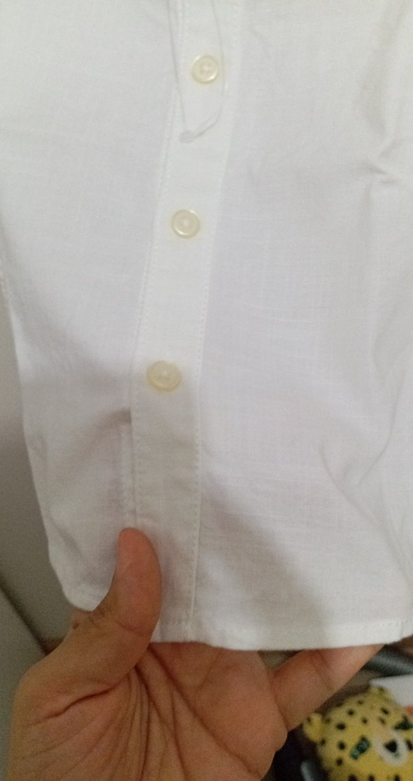 Erkek Çocuk Beyaz Kısa Kollu Pamuklu Gömlek - Görsel 5