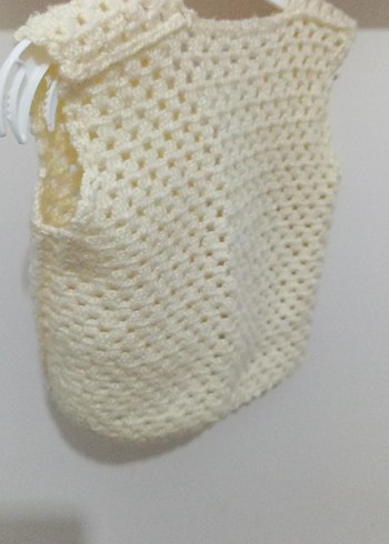 Kız Çocuk Örgü Kolsuz Bohem Yelek - Görsel 4