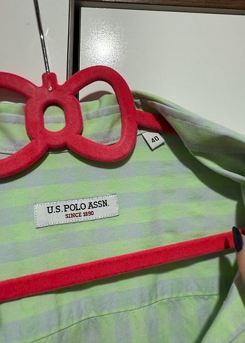 Yeşil Düğmeli Pamuklu Uzun Kollu Gömlek - Görsel 2