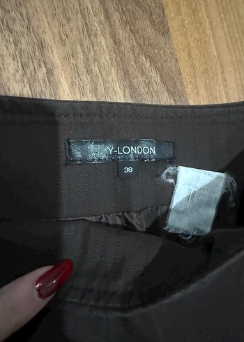 Kadın Kahverengi Piliseli Mini Etek - Görsel 2