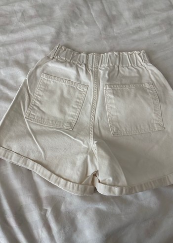 H&M Kadın Beyaz Yüksek Bel Şort
