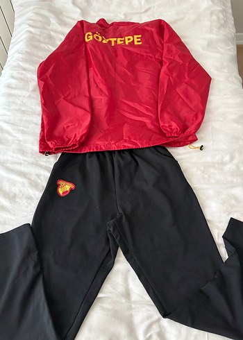 Orjinal Göztepe Kırmızı Sweatshirt ve Siyah Eşofman