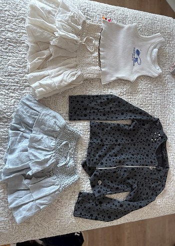Zara 2 adet şort ceket ve bluz 4 parça