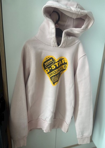 Kız çocuk toz pembe Kapüşonlu Baskılı Sweatshirt