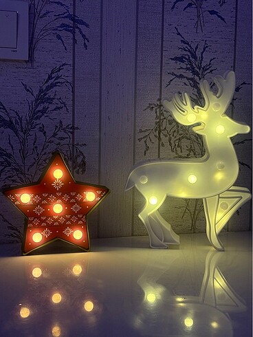 Işıklı noel yılbaşı dekor set