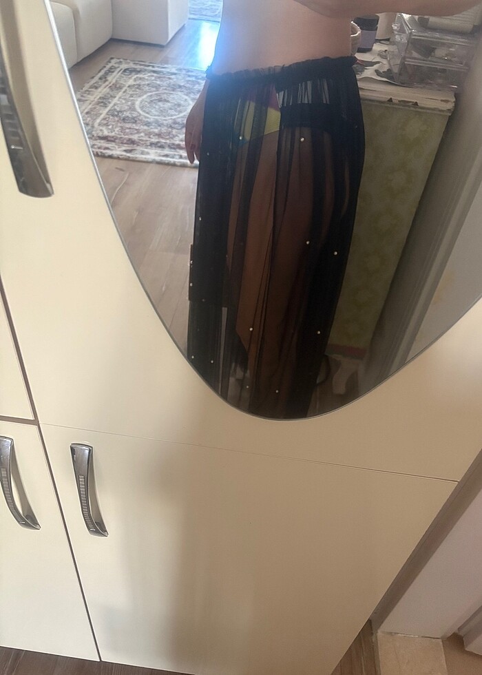 Tüllü taşlı pareo - Görsel 2