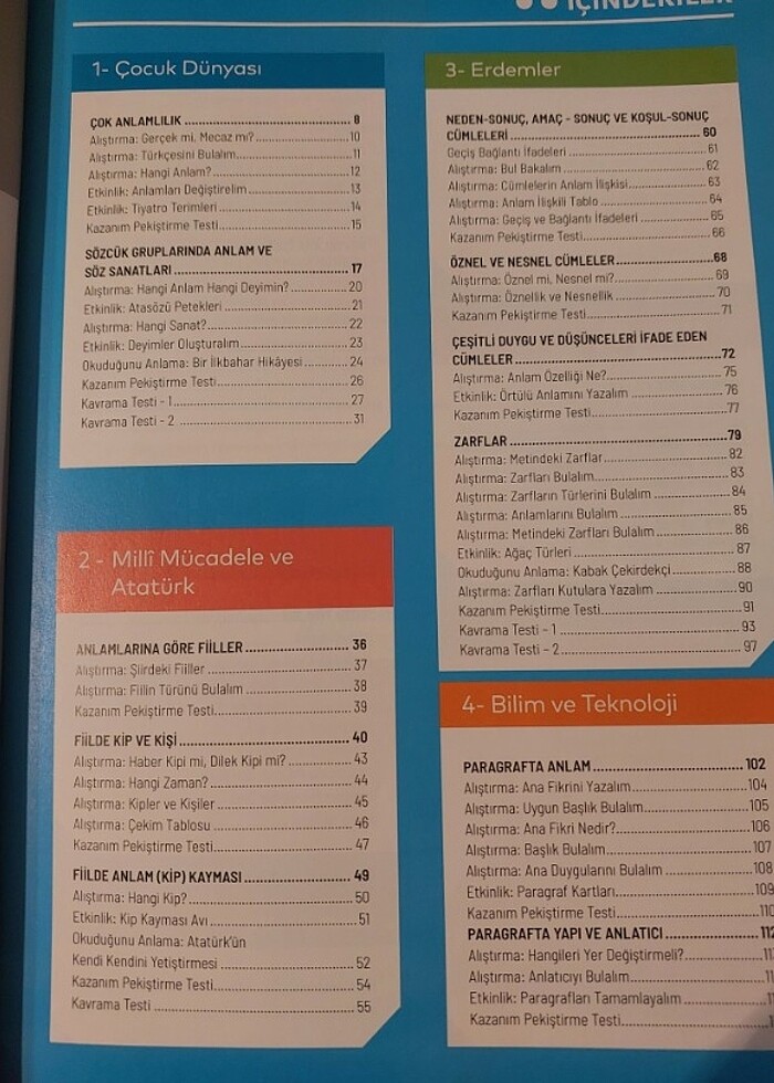 7. Sınıf Tudem Kazanim Odaklı Türkce - Görsel 2