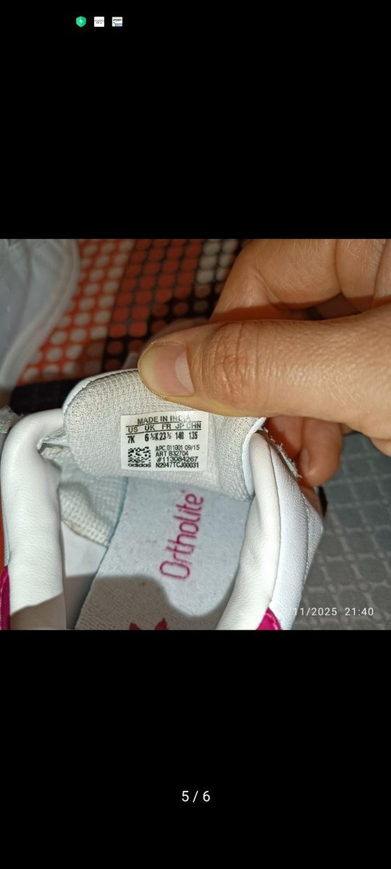 adidaskids Kız Çocuk Beyaz Cırtlı Spor Ayakkabı - Görsel 5