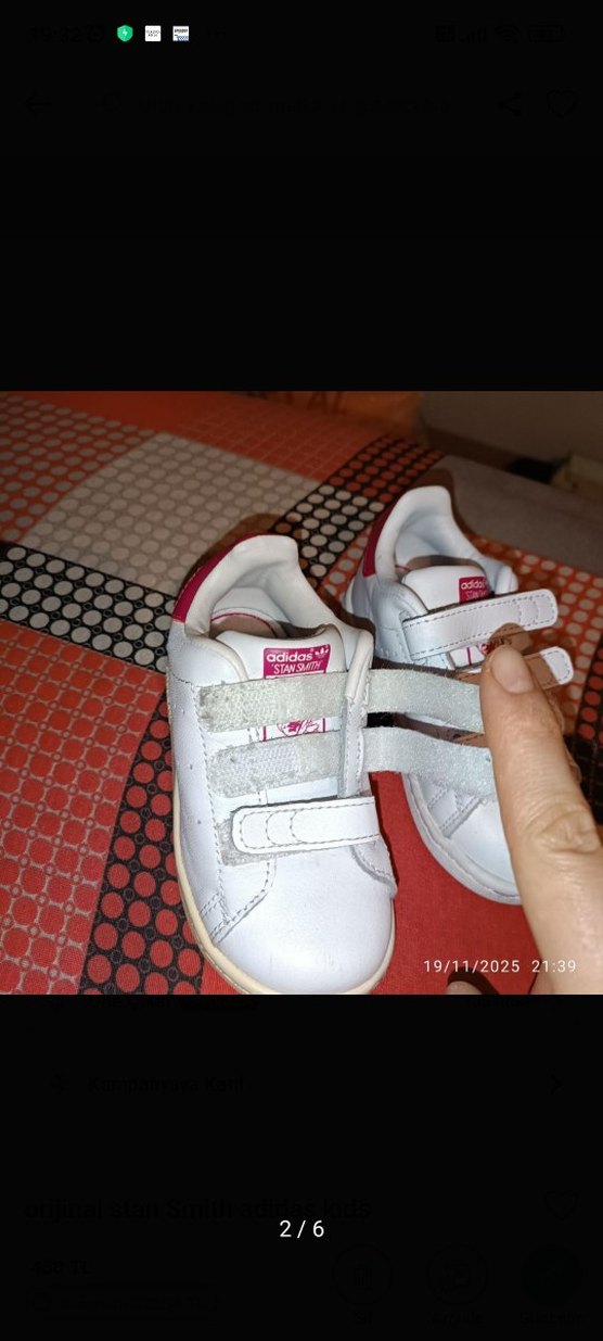 adidaskids Kız Çocuk Beyaz Cırtlı Spor Ayakkabı - Görsel 2