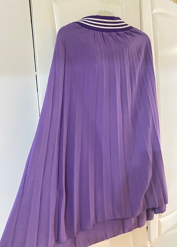 Mor Pilili Uzun Kollu Kadın etek takım - Görsel 3