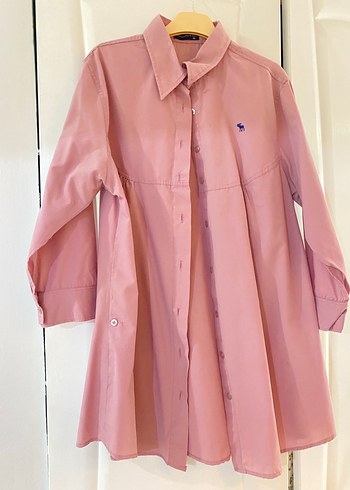 Pembe Bağcıklı Kadın Gömlek - Görsel 7