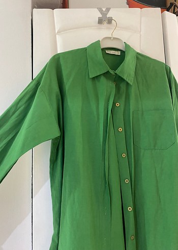 Pembe Bağcıklı Kadın Gömlek - Görsel 8