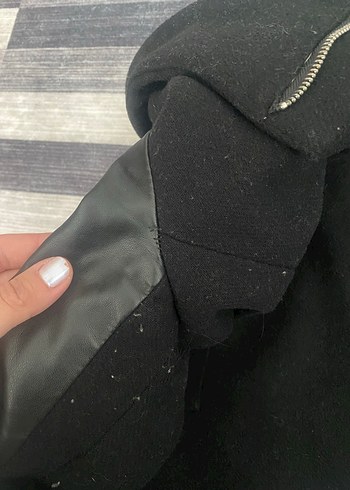 m Beden siyah Renk BERSHKA siyah Deri Biker Ceket
