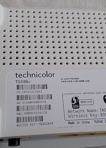 TECHNICOLOR TG588V VDSL2 WIFI MODEM - Görsel 11