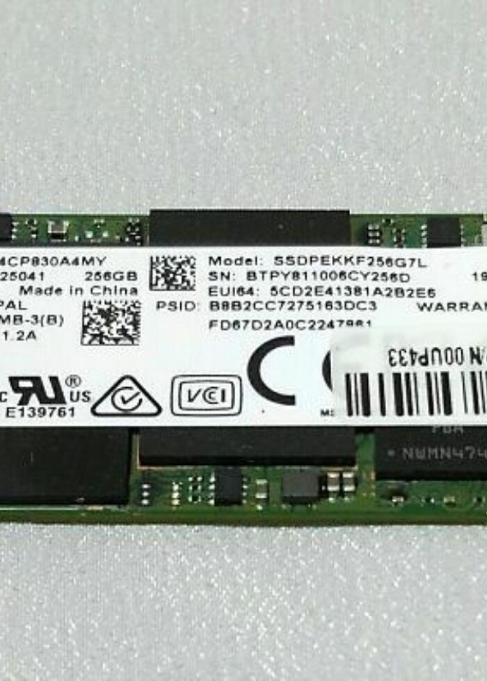 INTEL PRO 6000p SSDPEKKF256G7L 256GB SSD - Görsel 3