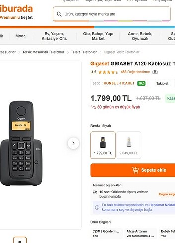 SIEMENS GIGASET A120 DECT TELEFON - Görsel 11