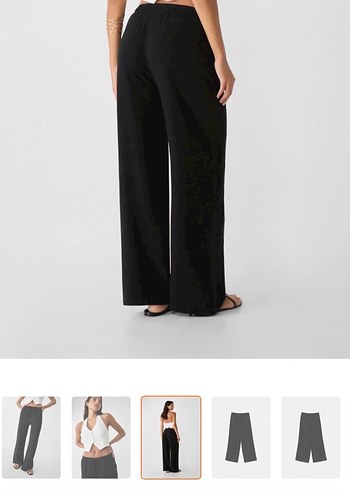 stradivarius keten pantolon - Görsel 2