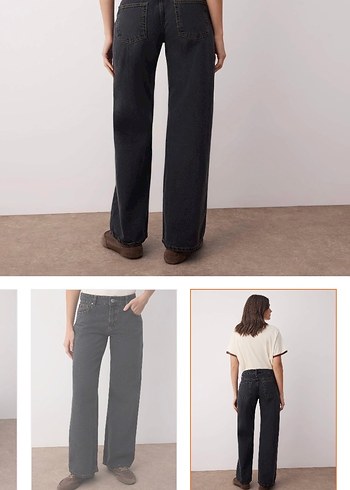 siyah düsük bel jean milla - Görsel 2