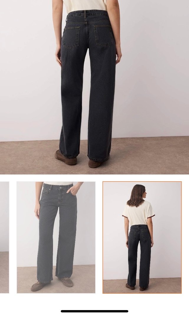 siyah düsük bel jean milla - Görsel 2