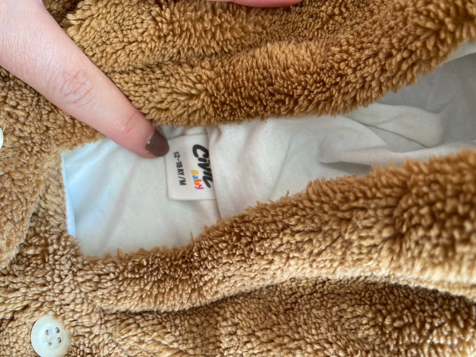 Düğmeli Kahverengi Bebek Tulumu - Görsel 4