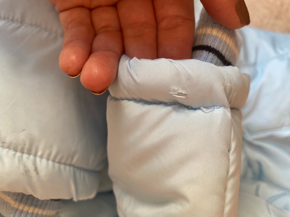 Mavi Erkek Bebek Nakışlı Kayak Tulumu - Görsel 3