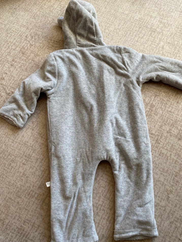 Gri Bebek Erkek Triko Polar Tulumu - Görsel 3