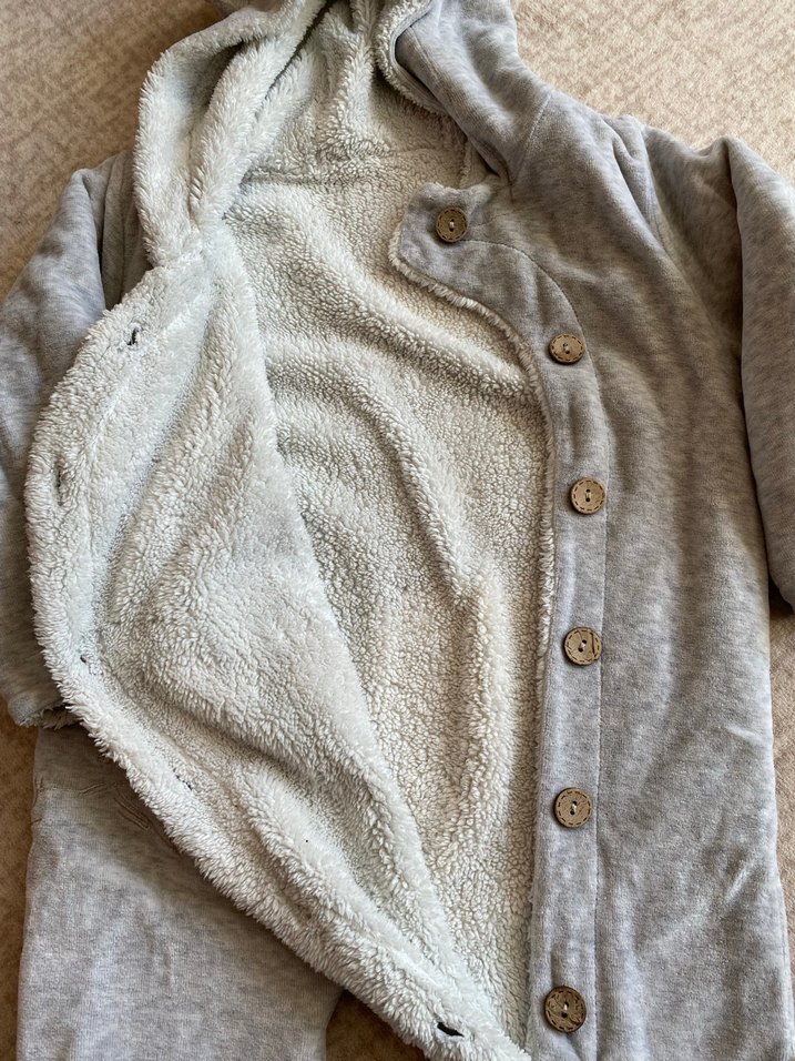 Gri Bebek Erkek Triko Polar Tulumu - Görsel 2