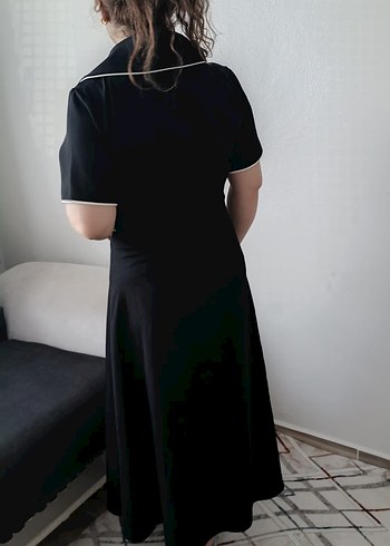 l Beden siyah Renk Siyah Midi elbise