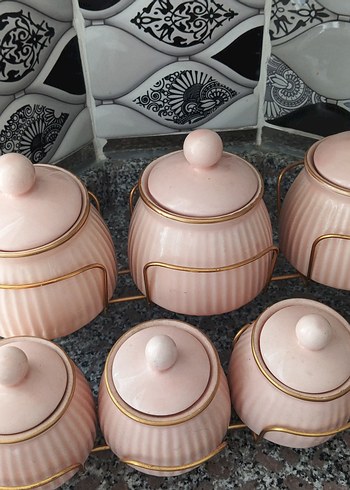  Beden Pastel Pembe porselen Baharatlık Seti