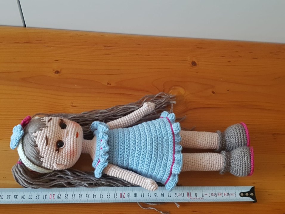 Amigurumi El Örgüsü Pastel Gri Bebek - Görsel 2