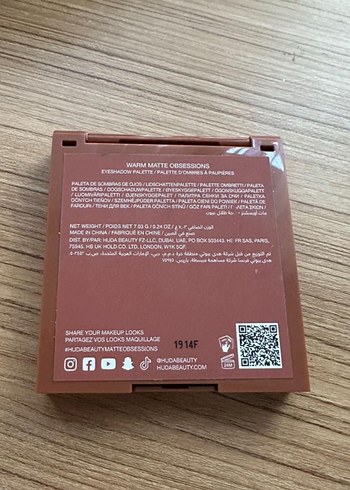 Huda Beauty Matte Warm Obsession Göz Farı Paleti - Görsel 2