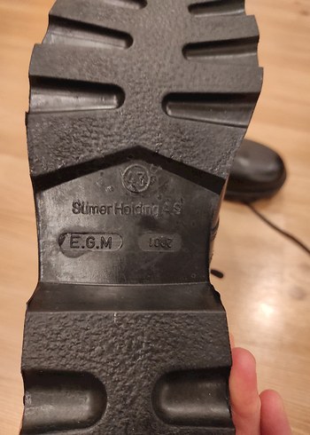 Siyah Deri Bağcıklı Gotik Erkek Bot - Görsel 2