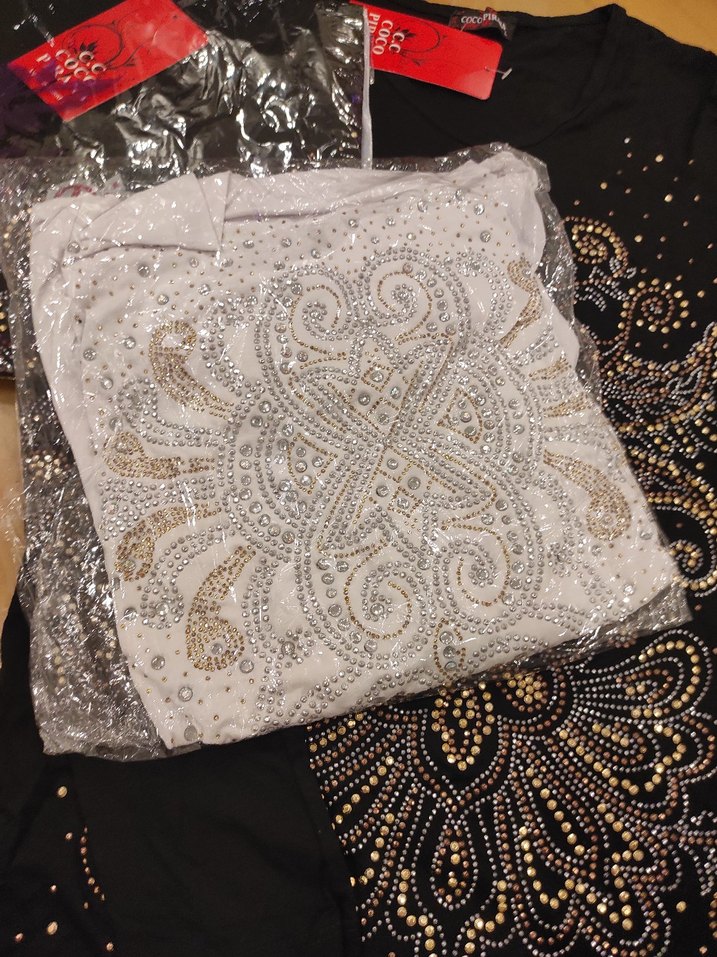 Pul İşlemeli Siyah Uzun Kollu Kadın Bluz - Görsel 3