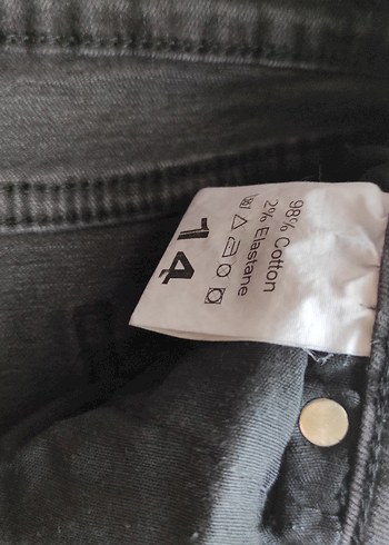 Gri Slim Fit  Kot Pantolon14 numara - Görsel 2