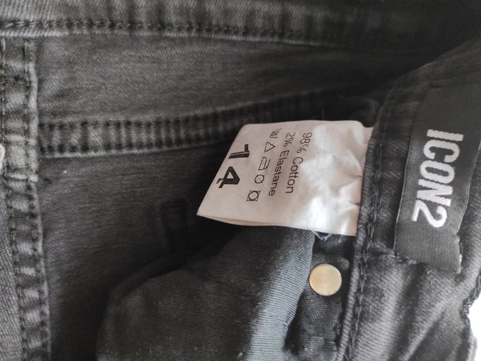 Gri Slim Fit  Kot Pantolon14 numara - Görsel 2