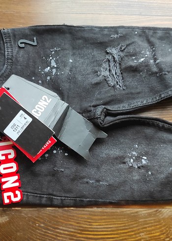 Kadın Siyah Denim  Kot Pantolon 4 numara dir - Görsel 3